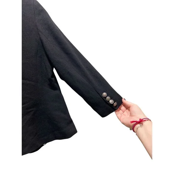 Banana Republic Wool Blazer Black Size 8 Y2K